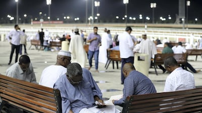 Racegoers at Meydan Racecourse. Chris Whiteoak / The National