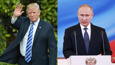 Young Arabs view the Russian leader as strong and stable, and strongly disapprove of Donald Trump. Andrew Caballero-Reynolds and Mikhail Metzel / AFP