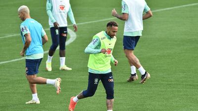 Brazil's Neymar during training. Reuters