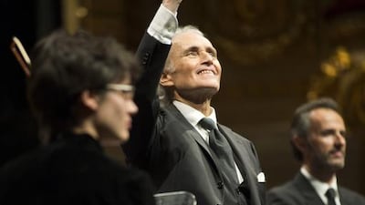 José Carreras performs at Dubai Opera on Tuesday, October 4. Jordi Vidal / Redferns via Getty Images