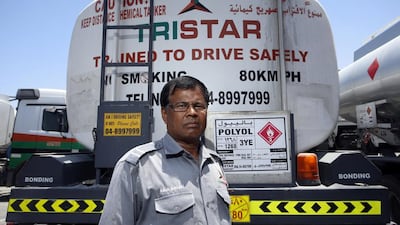Bangladeshi Mohammed Abdul Kalam, 56, who drives an oil tanker. Chris Whiteoak for The National