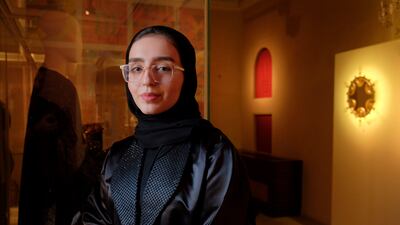 Asma Yousefi, 23, from Iran, created a bisht-style abaya using the sadu weaving technique to remind viewers of the nuances of Emirati culture