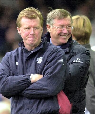 Alex Ferguson, right, appointed Steve McClaren as his assistant manager at Manchester United in 1999. Getty