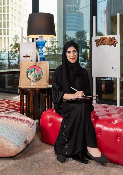Local artist Maryam Alzaabi creates limited-edition art to celebrate Emirati Women’s Day. Photo: Deliveroo
