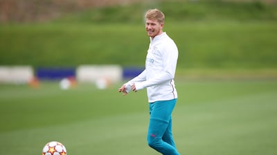 Manchester City's Kevin De Bruyne during training. Reuters