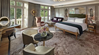 The bedroom at the Imperial Suite, Mandarin Oriental Hyde Park. Courtesy Mandarin Oriental Hotel Group