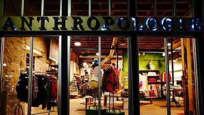 An Anthropologie store in the US. The brand is set to make its UAE debut, with a branch at The Dubai Mall. Reuters