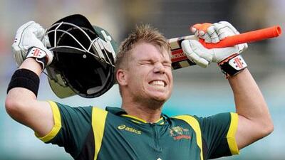 David Warner scored his maiden one-day international century on Sunday.