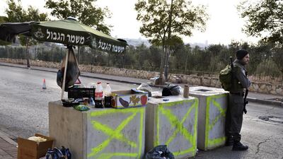 An Israeli checkpoint set up near the Augusta Victoria Hospital is causing delays for both patients and staff trying to enter the hospital. Kate Shuttleworth / The National
