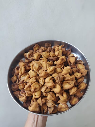 Kormolas are traditional, sweet, crispy, deep-fried Goan Christmas cookies shaped like flower buds or conch shells. Photo: Joanna Lobo