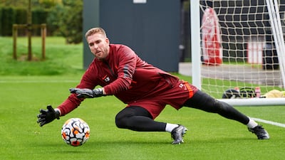 Adrian of Liverpool during a training session at AXA Training Centre.