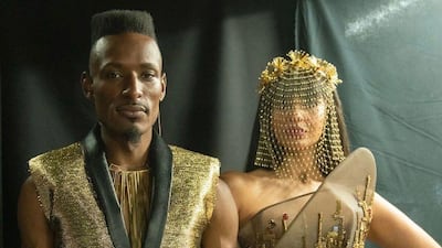 Jameel Jamil wore a couture gown by Lebanese label Azzi & Osta in the most recent episode of 'Legendary'. Instagram / Azzi & Osta