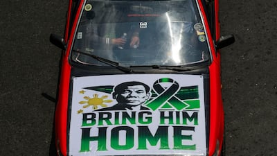 Supporters of former Philippines president Rodrigo Duterte have called for him to be allowed to return to the country, after his arrest this month. EPA