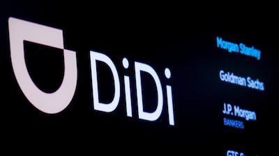Didi's logo. Chinese regulators asked Didi as early as three months ago to delay its US listing because of national security concerns involving its huge trove of data. Reuters