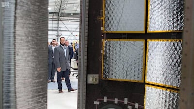 Saudi Arabia's Crown Prince Mohammed bin Salman visits Virgin Galactic in California on April 2, 2018. Photo: Saudi Press Agency