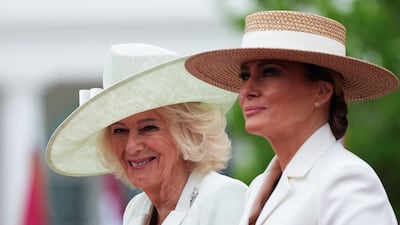 Queen Camilla with Ms Trump. Reuters