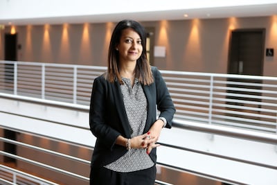 Laila Binbrek, director at National Pavilion UAE, says there has never been a greater sense of urgency around issues of climate change and sustainability. Pawan Singh / The National