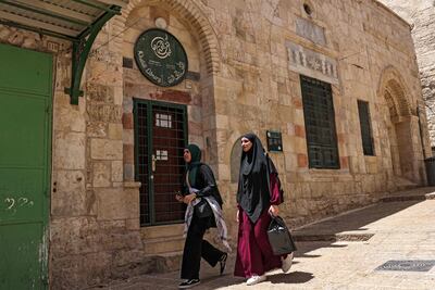 The Khalidi Library is in the walled Old City, near an entrance to Al Aqsa Mosque. AFP