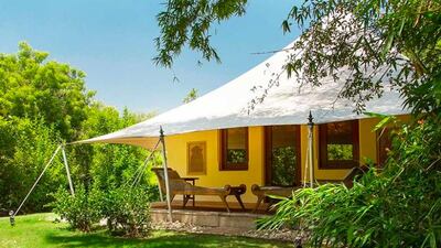 A private luxury tent at The Oberoi Vanyavilas Wildlife Resort, India. Courtesy The Oberoi