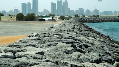 Central Abu Dhabi on a hazy morning, from Souq Al Mina. Victor Besa / The National