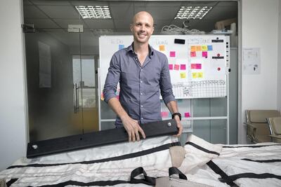 Ecocoast is producing a 550 metre barrier to will be deployed in the Pacific Ocean to collect plastic rubbish. Antonie Robertson / The National