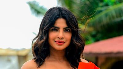 Bollywood actress Priyanka Chopra Jonas poses for photographs during the promotion of the upcoming biographical Hindi film 'The sky is pink’ in Mumbai on September 26, 2019. / AFP / Sujit Jaiswal