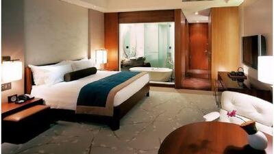 The Bay View King Room of the Conrad Tokyo hotel. Courtesy Conrad Hotels & Resorts
