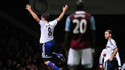 Frank Lampard had two goals for Chelsea in their victory on Saturday. Carl Court / AFP