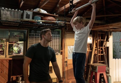 Chris Pratt plays a former Navy Seal who creates a demanding summer programme to help his bullied nephew build confidence in Way of the Warrior Kid. Photo: Apple TV