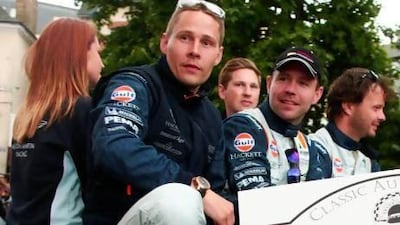 The Danish driver Allan Simonsen, foreground, on the eve of the 24 Hours of Le Mans last Friday. He lost his life in a crash during the race. Michel Spingler / AP Photo