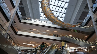 Festive decorations at the Galleria Mall Extension, Abu Dhabi. Khushnum Bhandari / The National