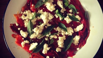 Roasted pepper at Comptoir 102 in Dubai. Courtesy Comptoir 102