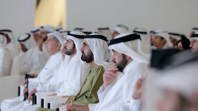 Sheikh Mohammed, Sheikh Hamdan and Sheikh Ahmed bin Mohammed, Second Deputy Ruler of Dubai, attend the launch event