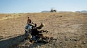 Part of an intercepted Iranian missile lies on the outskirts of Jericho, in the occupied West Bank. Getty Images