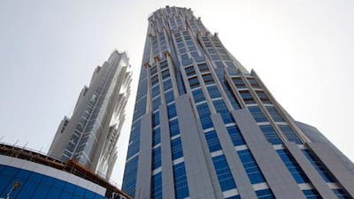 The JW Marriott Marquis Hotel under construction in Dubai will become the world's tallest hotel when complete. Sammy Dallal / The National