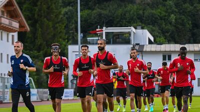New UAE football manager Paulo Bento leads his first training session with the national team at a camp in Austria.