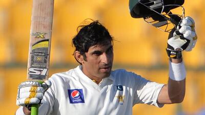 Misbah-ul-Haq made 102 runs in the first innings of the first Test against New Zealand and did not bat in the second. Aamir Qureshi / AFP / November 10, 2014