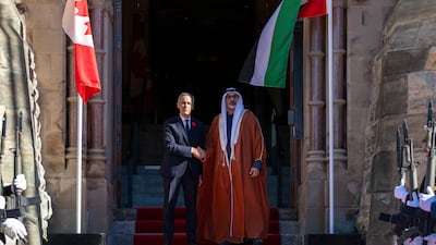 Sheikh Khaled bin Mohamed, Crown Prince of Abu Dhabi, and the Canadian Prime Minister Mark Carney held official talks to review relations between their countries and explore ways to strengthen them. All photos: Abu Dhabi Media Office