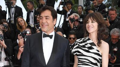 Javier Bardem and Charlotte Gainsbourg in Saint Laurent attend the opening ceremony and screening of 'The Dead Don't Die' at the Cannes Film Festival on May 14, 2019. Getty Images