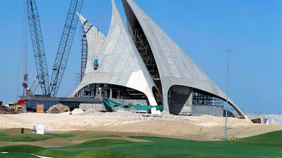 The clubhouse design includes sails of different sizes. Godwin Austen Johnson