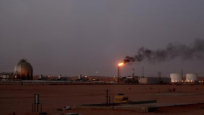 An Aramco oil installation in the Saudi Arabian desert near Al Khurais. Opec has reduced output and complied significantly with targets, driving up price of crude. Marwan Naamani / AFP