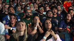Football fans at a Dubai fan zone during the 2026 World Cup, a reminder of the UAE’s appetite for watching matches en masse. EPA