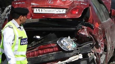 A high-powered Lexus after an accident earlier this year.