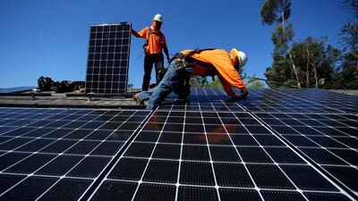 US energy supplies from wind and solar rose to a record level in March and April. Mike Blake / Reuters