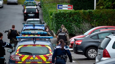 The man was shot by a gendarme after attacking him with a knife. AFP