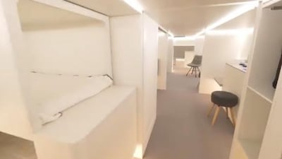 The modules in the cargo hold. Screengrab courtesy Zodiac Aerospace