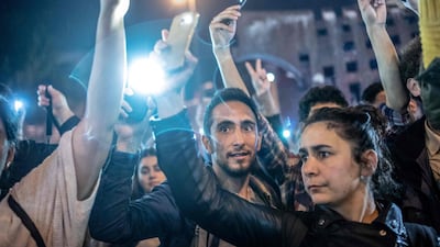 Protesters in Istanbul march against the authorities' decision to re-run mayoral election. AFP