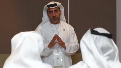 Dagher Al Marar, from the Abu Dhabi Council for Economic Development at the Abu Dhabi Private Sector Forum at the Park Hyatt on Saadiyat Island. Chris Whiteoak / The National