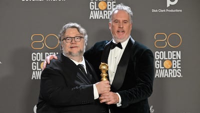 Guillermo del Toro (L): Best Animated Feature for 'Pinocchio'. AFP