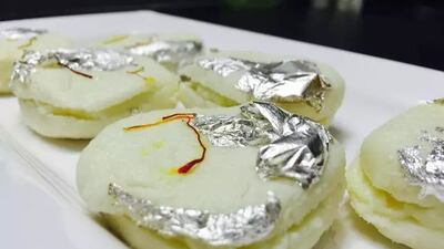 Malai sandwich, a Bengali sweet made from milk, cottage cheese and khoya.